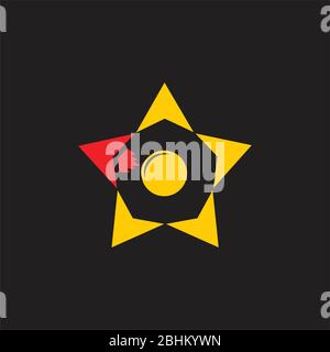 Star Space ship Bewegung Design logo Vektor Stock Vektor