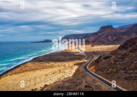 Sao Vicente Küste von Monte Verde, Kap Verde, Post-PROCESSED in HDR Stockfoto