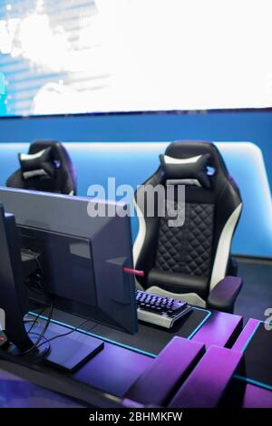 Computer in eSports Arena Stockfoto