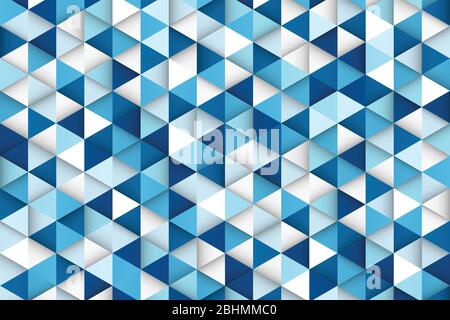 Abstrakt Verlauf blau der Technologie Dreieck Muster Design Hintergrund. Dekorieren für Anzeige, Poster, Template-Design, Präsentation. Illustration Vektor Stock Vektor