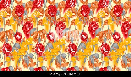 Nahtlose Vintage Blumenblume Hintergrund Stockfoto