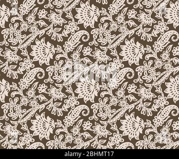 Nahtlose Paisley-Design Muster Hintergrund Stockfoto