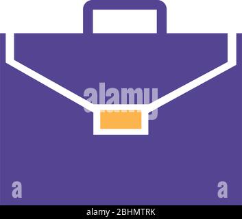 Schild Versicherung mit porfolio Silhouette Stil Symbol Stock Vektor