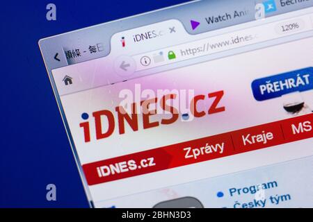 Rjasan, Russland - 13. Mai 2018: Idnes Website auf dem Display des PC, url - iDnes.cz Stockfoto