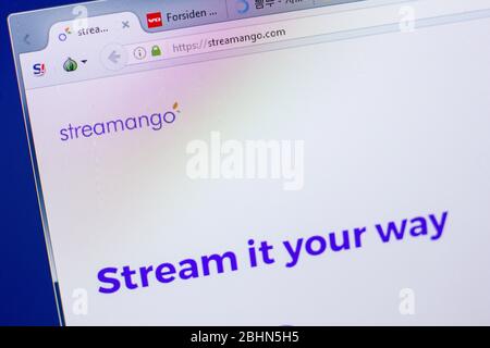 Rjasan, Russland - 13. Mai 2018: Streamango-Website auf dem Display des PC, url - Streamango.com Stockfoto