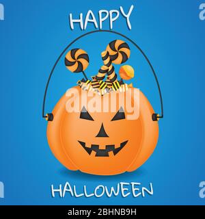 Nette Halloween Zeichen Vektor Vorlage Illustration. Stock Vektor