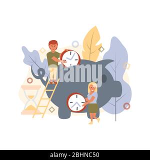 Zeit ist Geld Business Konzept Vector Illustration für Business Design und Infografik Stock Vektor