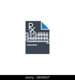 Symbol für verschreibungspflichtige Vektorgyphe. Stock Vektor