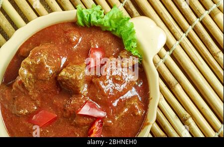 Adraki Gosht - Lamm Masala in einer Tomaten-Ingwer-Sauce Stockfoto