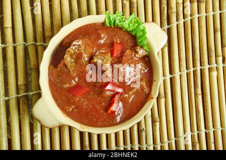 Adraki Gosht - Lamm Masala in einer Tomaten-Ingwer-Sauce Stockfoto