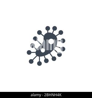 Symbol für Mikroben-bezogene Vektorgyphe. Stock Vektor