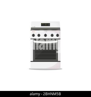 Küche Herd flach Stil Stock Vektor