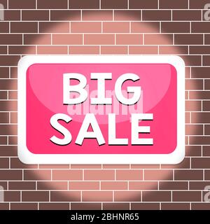 Textschild mit großer Verkaufsaktion. Business Foto präsentiert Putting Produkte auf hohen Rabatt Great price Black Friday Board Rechteck weißen Rahmen leer bla Stockfoto