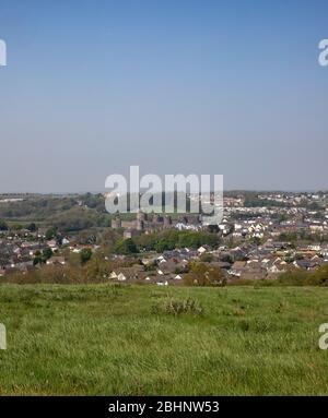 Blick auf Pembroke Castle Stockfoto