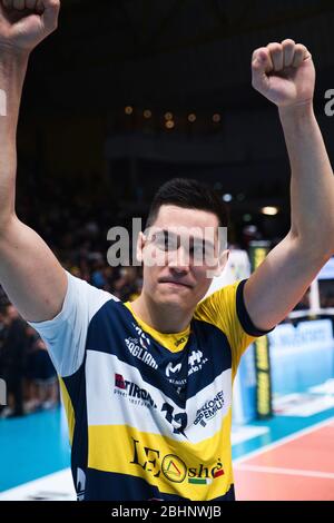 Modena, Italien. 1. Jan, 2020. modena, Italien, 01. Jan 2020, Micah Christenson (11) (Leo Shoes Modena) während - - Credit: LM/Daniele Nicli Credit: Daniele Nicli/LPS/ZUMA Wire/Alamy Live News Stockfoto