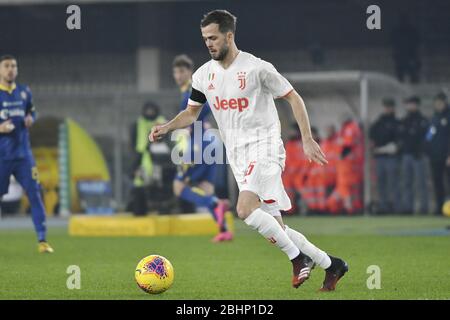 Miralem pjanic (juventus) während der italienischen Serie A Fußballsaison 2019/20, italienisches Fußballspiel der Serie A in italien, Italien, Januar 01 2020 Stockfoto