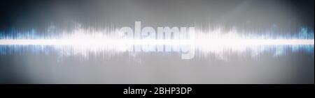 Abstrakter Hintergrund. Digitaler Sound-Musik-Equalizer mit wellenfarbenen Regenbogenlampen. Stockfoto