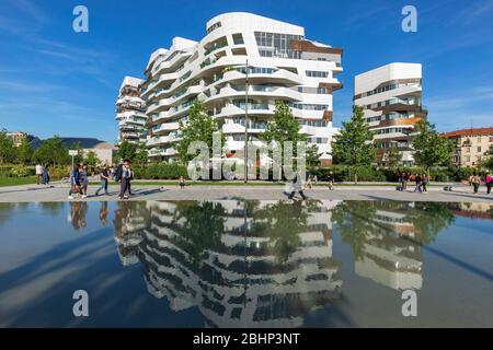 MAILAND, ITALIEN - MAI 2017; das neue Wohngebiet im City Life District Stockfoto