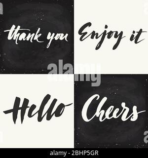 Motivierender Schriftzug im Vintage Kreidetafel-Stil mit Text Stock Vektor