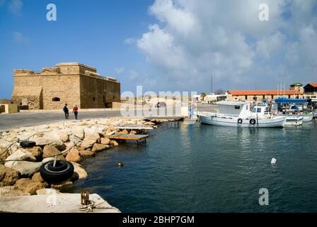 Medievil Castle, Paphos Harbour, Paphos, Zypern. Stockfoto
