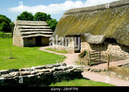 Mittelalterliches Dorf Cosmeston, Cosmeston Seen und Country Park, Penarth, Vale von Glamorgan, South Wales, UK. Stockfoto