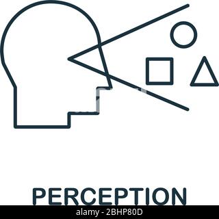 Symbol „Wahrnehmung“. Einfaches Linienelement Perception Symbol für Vorlagen, Webdesign und Infografiken Stock Vektor
