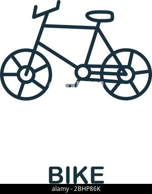 Fahrradsymbol. Einfaches Linienelement Bike Symbol für Vorlagen, Webdesign und Infografiken Stock Vektor