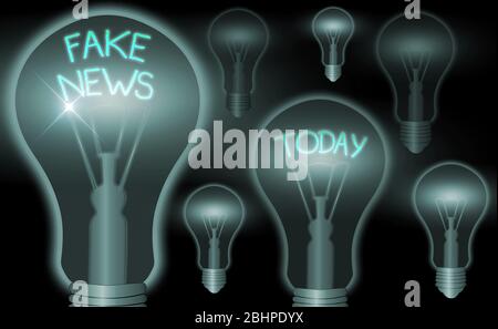 Handschrift Text Schreiben Fake News. Konzeptionelle Foto falsche Informationen veröffentlichen unter dem Deckmantel der authentischen Nachrichten Stockfoto