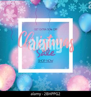 weihnachtsbanner Verkauf, Sonderangebote und Rabatte. Dekoration für Flyer, Poster, Web, Banner und Karte Vektor-Illustration Stock Vektor