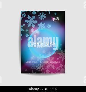 Frohe Weihnachten Party Einladung Party Einladung Karte Weihnachten Party Poster Urlaub Design Vorlage Weihnachten Stock Vektor