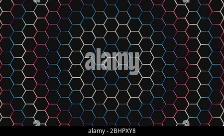 Bunte sechseckige Textur. Abstrakter Hintergrund für Design. Stockfoto