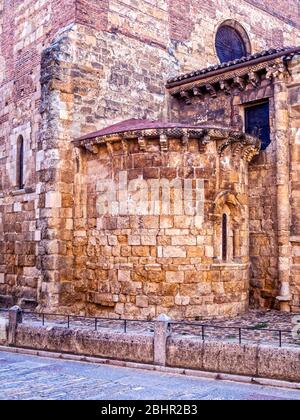 Ábside de la Iglesia de Nuestra Señora del Mercado. León. Castilla León. España. Stockfoto