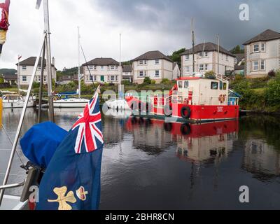 Ardrishaig Basin, Crinan Canal, Kintyre, Argyll Stockfoto