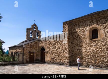 Iglesia mozárabe de Santo Tomás de las Ollas junto a Ponferrada. León. Castilla León. España. Stockfoto