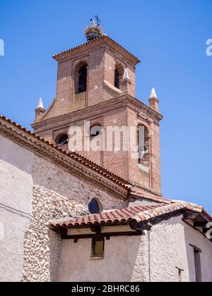 Iglesia de San Juan. Tordesillas. Valladolid, Castilla León. España. Stockfoto