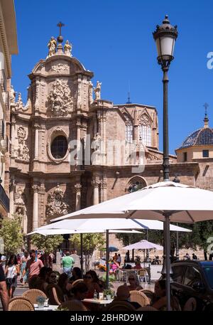 Puerta de los Hierros de la catedral de Santa María de la plaza de la Reina. Valencia. Comunidad Valenciana. España Stockfoto