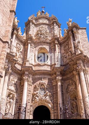 Puerta de los Hierros de la catedral de Santa María. Valencia. Comunidad Valenciana. España Stockfoto