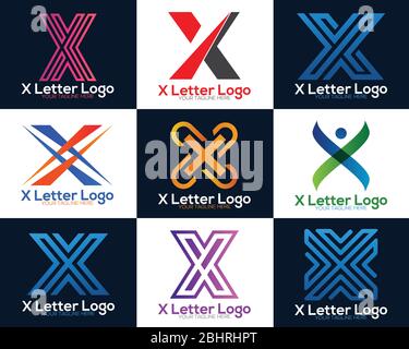 Creative Letter X Logo Design Vektorvorlage. Fashion X Letter Technologie Netzwerk-Logo. Stock Vektor