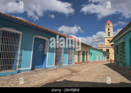 Turm des Klosters des heiligen Franz von Assisi und Kirche in UNESCO-Weltkulturerbe Trinidad, Kuba Stockfoto