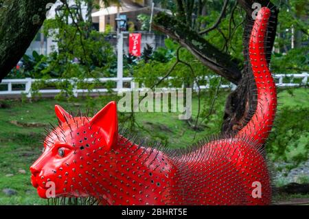 Skulptur Katze Katzen Park Cali Kolumbien Stockfotografie Alamy