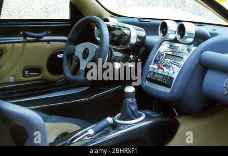 Pagani Zonda S Interieur in Bologna Italien 2001 Stockfoto