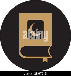ramadan Konzept, islamischen koran-Symbol auf weißem Hintergrund, Block-Linie Stil, Vektor-Illustration Stock Vektor