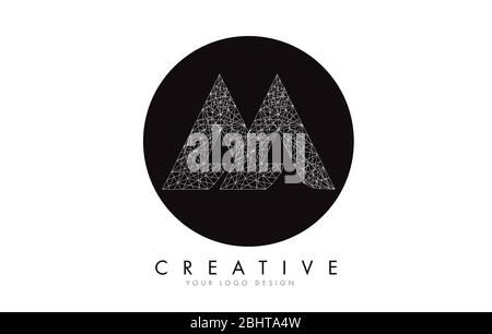 Skizzierte stilisierte Buchstaben AA A mit verschiedenen weißen Linien Muster-Design. Vektorgrafik Mit Spitzeneffekt. Zeichen Für Technologieverbindungen. Stock Vektor