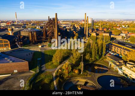 Anzeigen von geschlossenen metallurgischen Werk in Vitkovice (Ostrava), Tschechische Republik Stockfoto