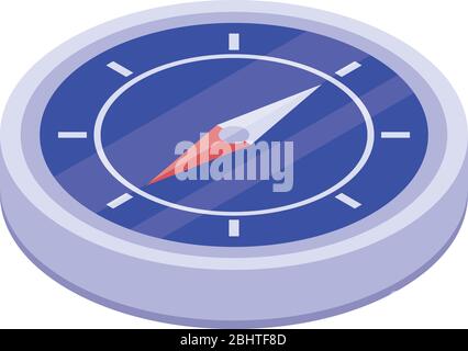Symbol für magnetischen Kompass, isometrische Ausführung Stock Vektor