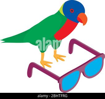 Symbol für den tropischen Sommer, isometrischer Stil Stock Vektor