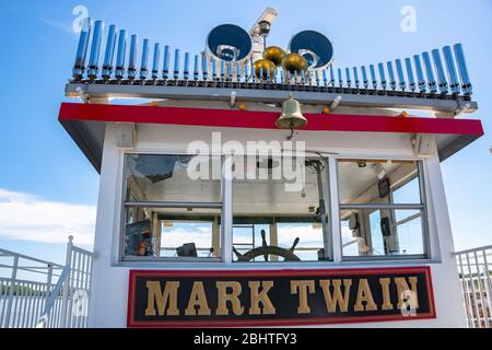 Mark Twain Riverboat, Mississippi, Hannibal, Missouri Stockfoto