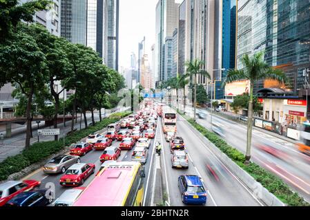 Szene von Hong Kong Verkehr Stockfoto