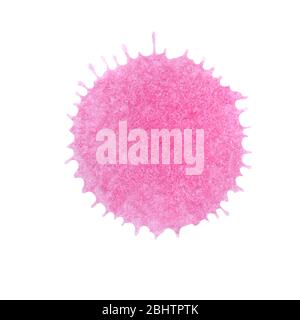Pinselstrich in Pink. Aquarell rosa Fleck spritzt Spritzer. Aquarell rosa Spritzer für Design Stockfoto