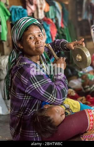 Ethnische Chin-Partei, Mindin, Myanmar Stockfoto